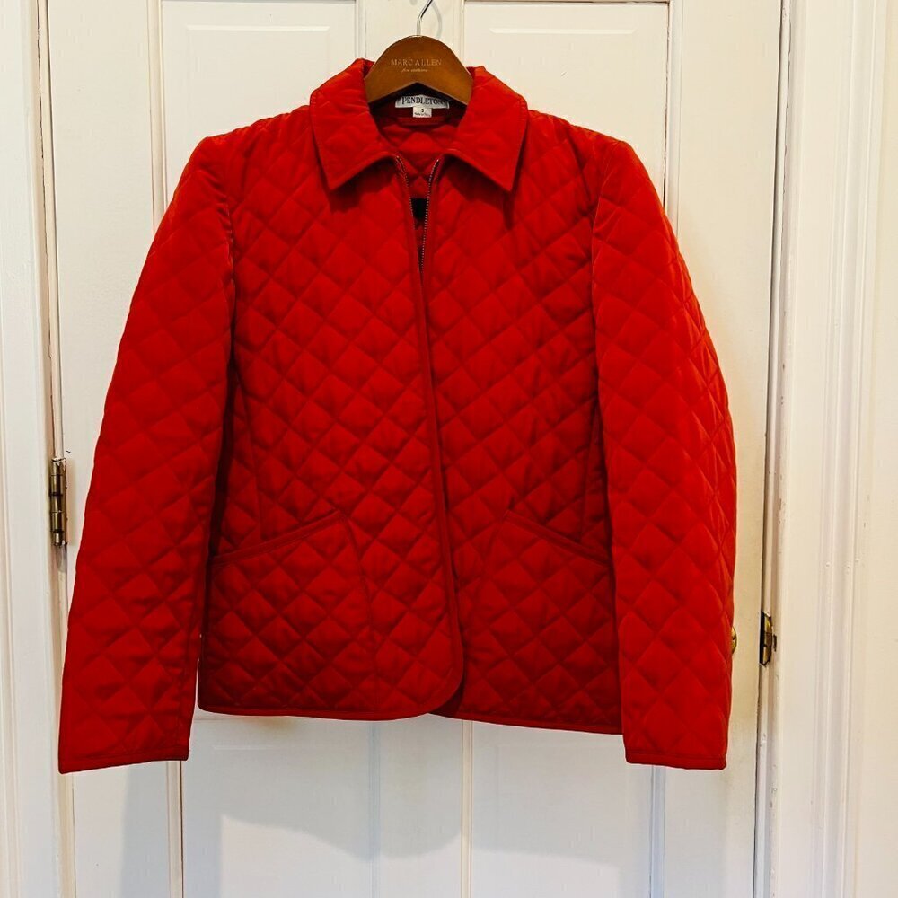 Pendleton Quilted Hunting Shooting Chore Jacket Coat Orange Size Small - Picture 13 of 16